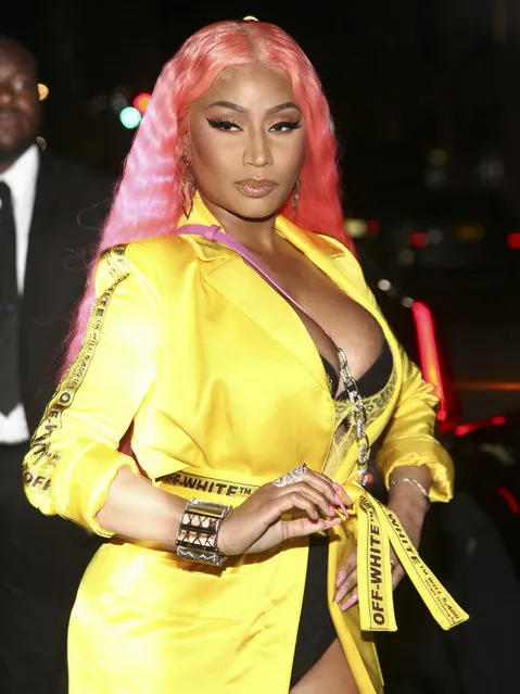 Nicki Minaj attends the NYFW Spring/Summer 2019 Kick-Off Party at The Pool on Wednesday, September 5, 2018, in New York. (Photo by Andy Kropa/Invision/AP Photo)