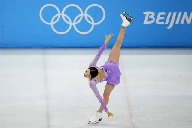Karen Chen, of the United States, competes in the women's free skate program during the figure skating competition at the 2022 Winter Olympics, Thursday, February 17, 2022, in Beijing. (Photo by Natacha Pisarenko/AP Photo)