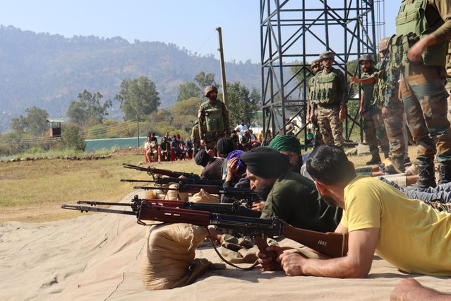 The Indian Army trains Village Defence Guards to counter terrorist threats in Poonch, Jammu, India, on November 4, 2024. (Photo by Nazim Ali Khan/NurPhoto/Rex Features/Shutterstock)