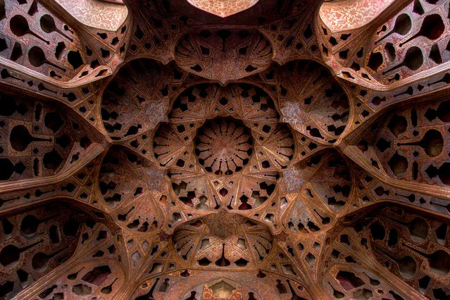 Ceiling of Aliqapu historical palace in Isfahan, Iran. (Photo by Mohammad Reza Domiri Ganj)