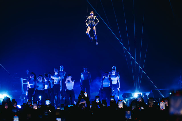 Italian singer-songwriter Annalisa performs during her Tutti Nel Vortice Palasport tour in Milan, Italy on April 10, 2024. (Photo by Alessandro Bremec/ipa-agency.net/Rex Features/Shutterstock)