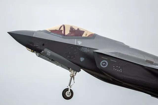 An RAAF F-35A Lightning II takes off on February 28, 2023 in Avalon, Australia. (Photo by Asanka Ratnayake/Getty Images)