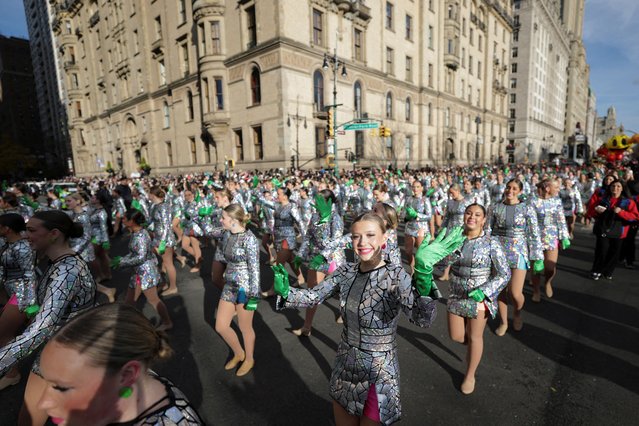 Performers take part in the 2025 Macy's Thanksgiving Day Parade during the Macy's Thanksgiving Day Parade 2025, in New York City, U.S., November 27, 2025. (Photo by Jeenah Moon/Reuters)