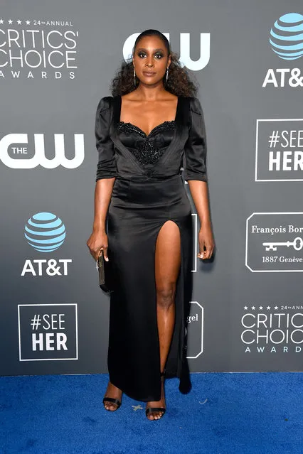 Issa Rae attends the 24th annual Critics' Choice Awards at Barker Hangar on January 13, 2019 in Santa Monica, California. (Photo by Frazer Harrison/Getty Images)