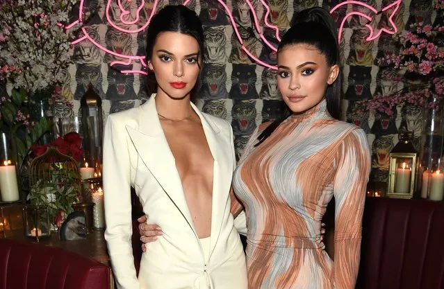 (L-R) Model Kendall Jenner and Founder, Kylie Cosmetics Kylie Jenner attend an intimate dinner hosted by The Business of Fashion to celebrate its latest special print edition “The Age of Influence” at Peachy's/Chinese Tuxedo on May 8, 2018 in New York City. (Photo by Dimitrios Kambouris/Getty Images for The Business of Fashion)