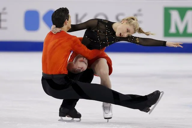Figure Skating, ISU World Figure Skating Championships, Ice Dance Free Dance, Boston, Massachusetts, United States on March 31, 2016: Piper Gilles and Paul Poirier of Canada compete. (Photo by Brian Snyder/Reuters)