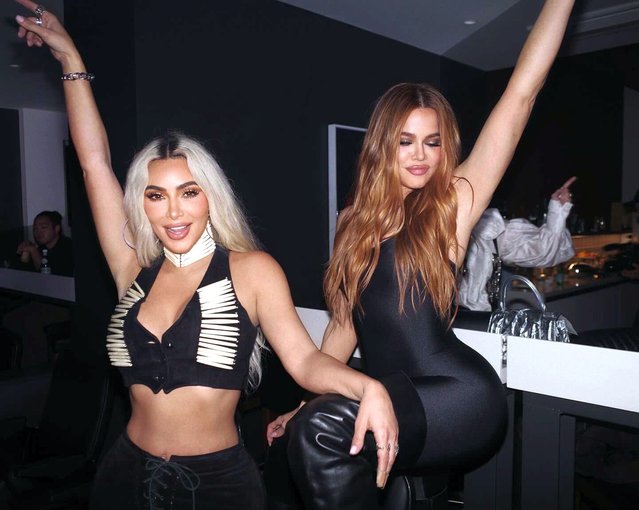 American socialites Kim and Khloe Kardashian strike a pose during the Janet Jackson concert in the first decade of June 2024. (Photo by kimkardashian/Instagram)