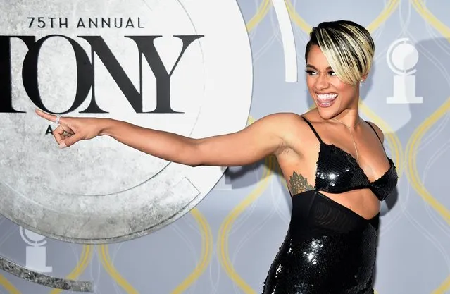 American actress, dancer, and singer Ariana DeBose arrives at the 75th annual Tony Awards on Sunday, June 12, 2022, at Radio City Music Hall in New York. (Photo by Evan Agostini/Invision/AP Photo)
