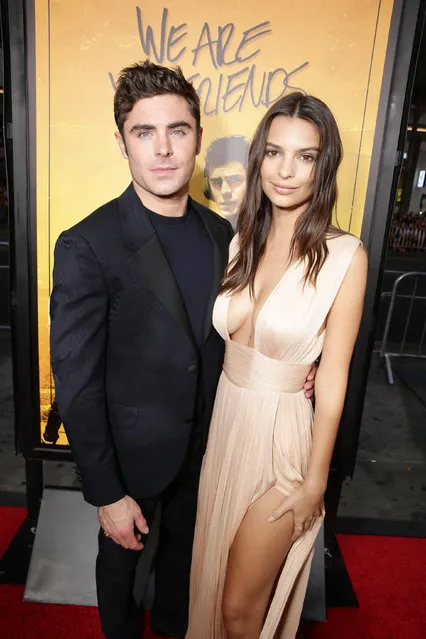 Zac Efron and Emily Ratajkowski seen at Los Angeles Premiere of Warner Bros. “We Are Your Friends” at TCL Chinese Theatre on Thursday, August 20, 2015, in Hollywood, CA. (Photo by Eric Charbonneau/Invision for Warner Bros./AP Images)