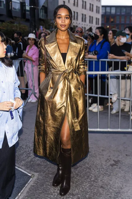 American actress and model Laura Harrier attends the Vogue World fashion show during New York Fashion Week: The Shows in the Meat Packing District on September 12, 2022 in New York City. (Photo by Gotham/GC Images)