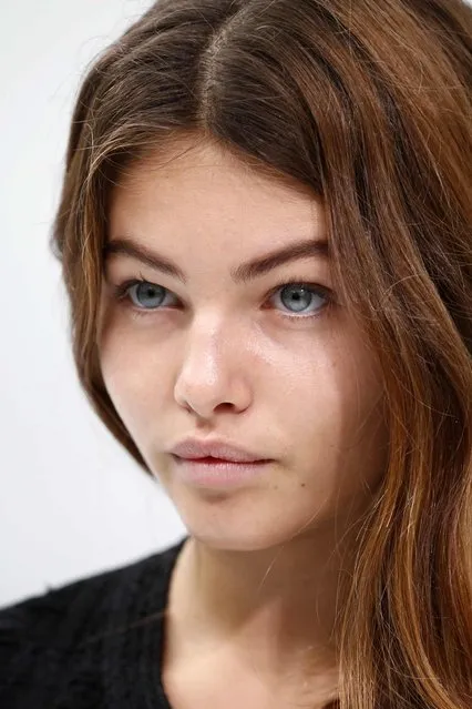 Model Thylane Blondeau poses before the Spring/Summer 2016 women's ready-to-wear collection for fashion house Chanel at the Grand Palais which is transformed into a Chanel airport during the Fashion Week in Paris, France, October 6, 2015. (Photo by Charles Platiau/Reuters)