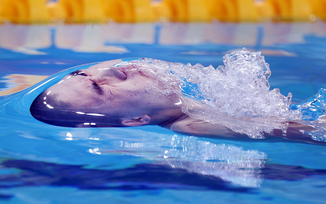 Jincheng Guo of team China competes in the men's 50m Backstroke S5 final during day two of the Toyota World Para Swimming Championships at OCBC Aquatic Centre on September 22, 2025 in Singapore. (Photo by Ian MacNicol/Getty Images)