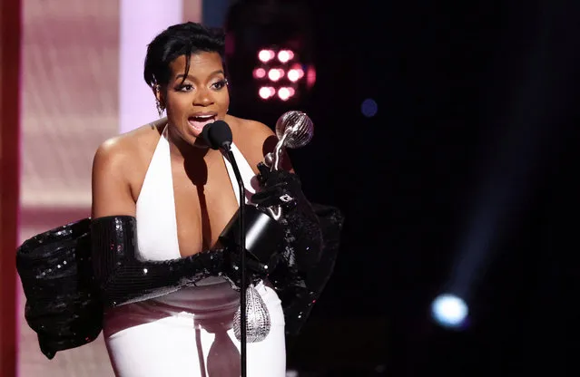 American singer and actress Fantasia Barrino accepts the Outstanding Actress in a Motion Picture award onstage during the 55th NAACP Image Awards at Shrine Auditorium and Expo Hall on March 16, 2024 in Los Angeles, California. (Photo by Mario Anzuoni/Reuters)