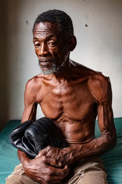 Vernon Vanriel, a successful London boxer in the 1980s, has been stuck in Jamaica for the past 13 years, a victim of the Windrush scandal. He lives in a shack in Savanna-La-Mar, ill and destitute. (Photo by David Levene/The Guardian)