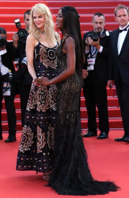 Nicole Kidman and Naomi Campbell attend the 70th Anniversary screening during the 70th annual Cannes Film Festival at Palais des Festivals on May 23, 2017 in Cannes, France. (Photo by David Fisher/Rex Features/Shutterstock)