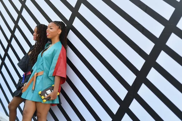 Chloe Bailey and Halle Bailey aka Chloe & Halle attend the Louis Vuitton show as part of the Paris Fashion Week Womenswear Spring/Summer 2017  on October 5, 2016 in Paris, France. (Photo by Pascal Le Segretain/Getty Images)