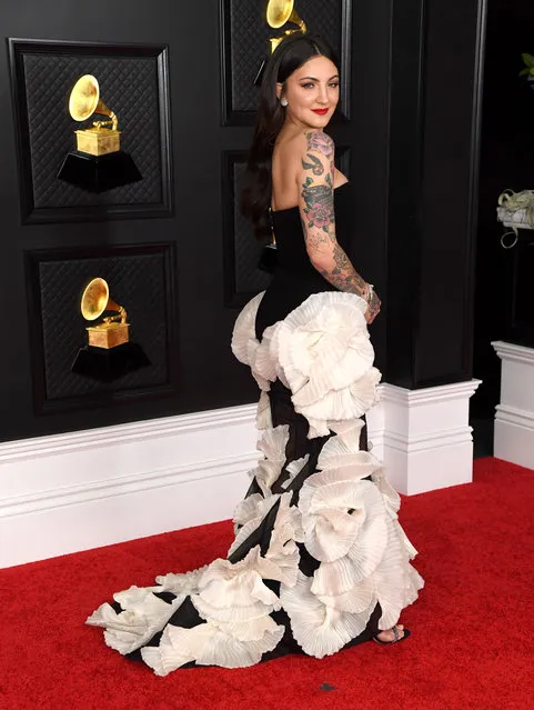 Julia Michaels attends the 63rd Annual GRAMMY Awards at Los Angeles Convention Center on March 14, 2021 in Los Angeles, California. (Photo by Kevin Mazur/Getty Images for The Recording Academy)