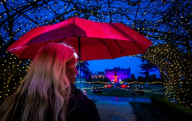 Brodsworth Hall is illuminated as part of English Heritage’s series of seasonal events in Doncaster, England on December 5, 2018. (Photo by Danny Lawson/PA Wire Press Association)