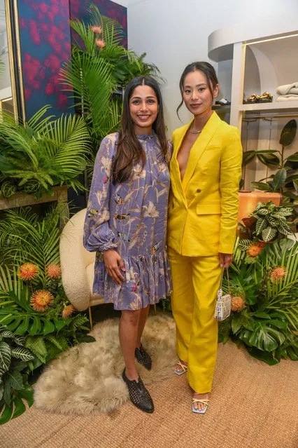 Indian actress, who has appeared mainly in American and British films Freida Pinto and American actress and former reality television personality Jamie Chung attend as goop hosts a celebration for the launch of Banana Republic Baby on March 06, 2022 in Los Angeles, California. (Photo by Vivien Killilea/Getty Images for goop)