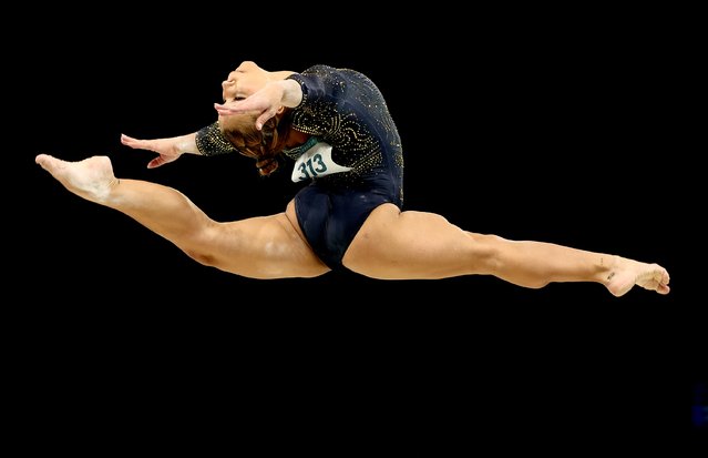 lavia Saraiva of Brazil performs on the Balance Beam during the Women Team final of the Artistic Gymnastics competitions in the Paris 2024 Olympic Games, at the Bercy Arena in Paris, France, 30 July August 2024. (Photo by Anna Szilagyi/EPA/EFE)