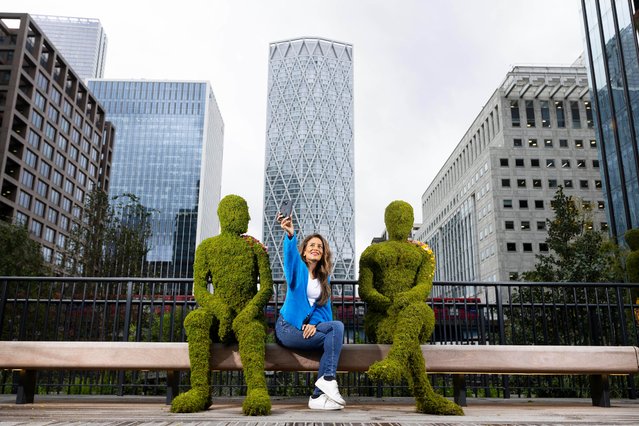 Alpa explores Eden Dock, a first of its kind urban space, is unveiled in Canary Wharf, London, as part of a partnership with the Eden Project on October 2, 2024. (Photo by David Parry/PA Media Assignment)