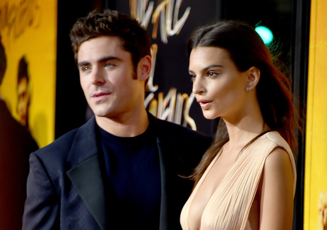 Actors Zac Efron (L) and Emily Ratajkowski attend the premiere of Warner Bros. Pictures' “We Are Your Friends” at TCL Chinese Theatre on August 20, 2015 in Hollywood, California. (Photo by Alberto E. Rodriguez/Getty Images)