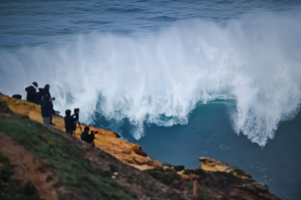 Big Waves at Portugal's Praia do Norte