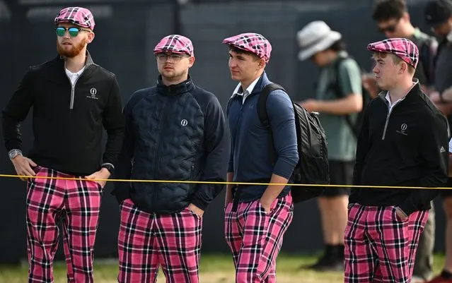 Spectators look on during Day One of The 151st Open at Royal Liverpool Golf Club on July 20, 2023 in Hoylake, England. (Photo by Oisin Keniry/R&A/R&A via Getty Images)