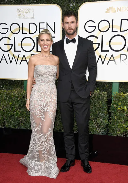 Actor Chris Hemsworth (R) and model Elsa Pataky attend the 74th Annual Golden Globe Awards at The Beverly Hilton Hotel on January 8, 2017 in Beverly Hills, California. (Photo by Frazer Harrison/Getty Images)