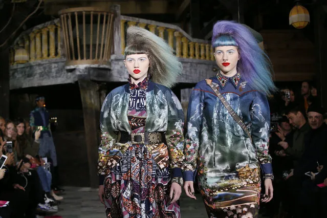 Models present creations by Indian designer Manish Arora as part of his Fall/Winter 2016/2017 women's ready-to-wear collection in Paris, France, March 3, 2016. (Photo by Gonzalo Fuentes/Reuters)