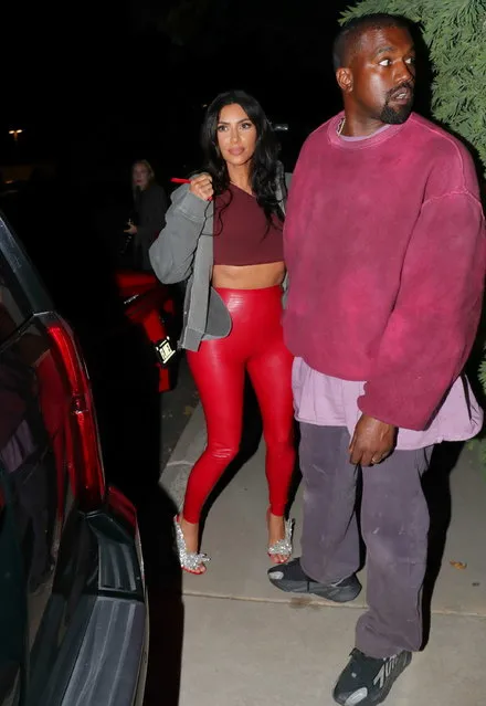 The Kardashian celebrate Travis Scott's birthday at the movie theater in California on April 25, 2019. (Photo by Karl Larsen/Splash News and Pictures)
