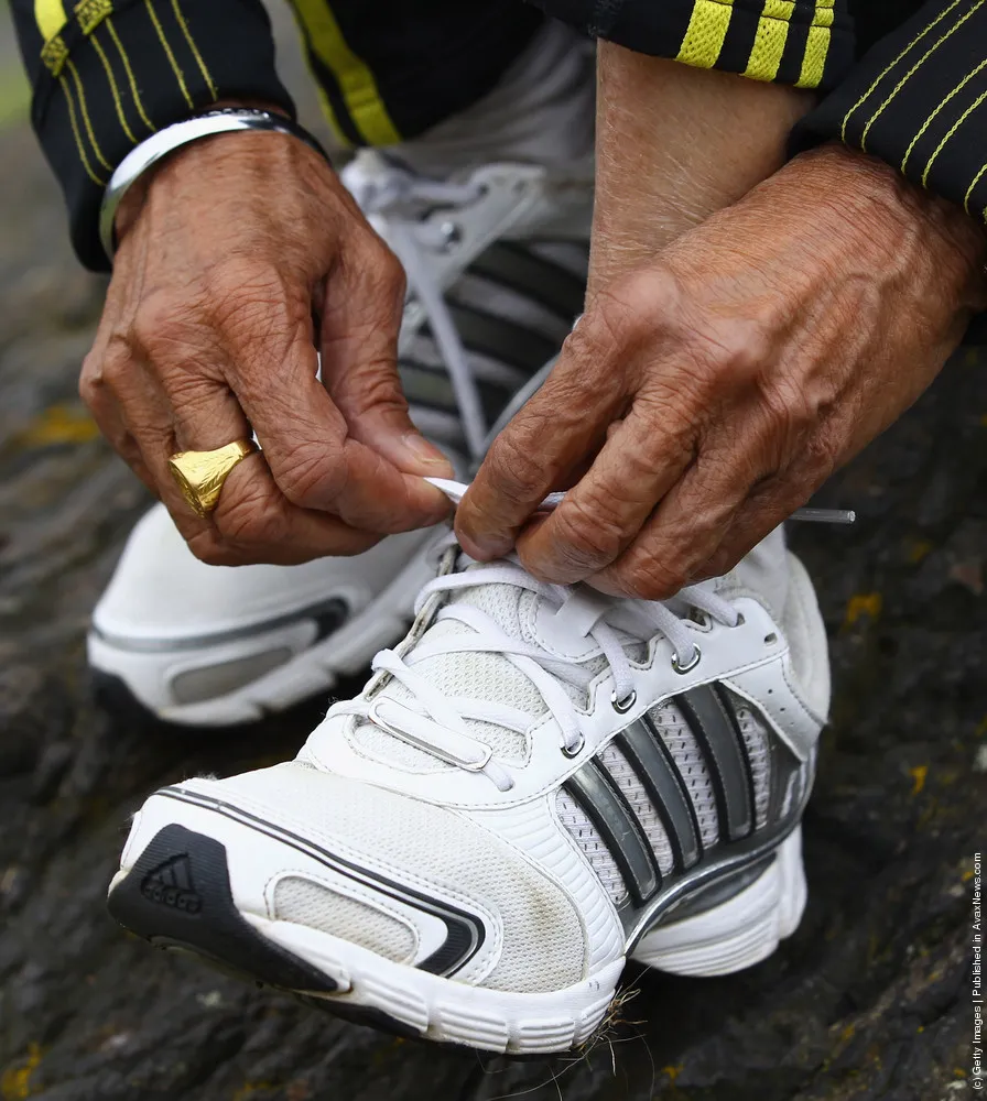 The World's Oldest Marathon Runner Fauja Singh Prepares Ahead Of The Edinburgh Marathon