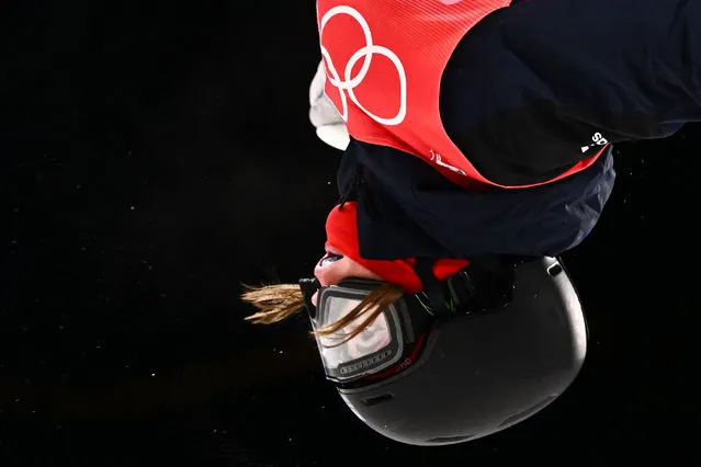 Britain's Makayla Gerken Schofield competes in the freestyle skiing women's moguls qualification during the Beijing 2022 Winter Olympic Games at the Genting Snow Park A & M Stadium in Zhangjiakou on February 6, 2022. (Photo by Marco Bertorello/AFP Photo)