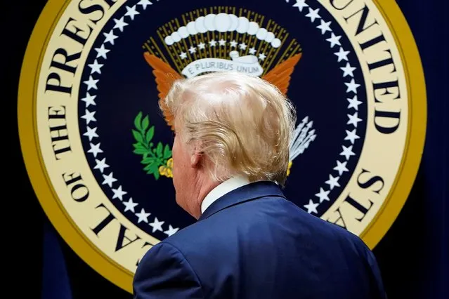 U.S. President Donald Trump departs after attending the “White House Summit on Transforming Mental Health Treatment to Combat Homelessness, Violence, & Substance Abuse” at the White House in Washington, U.S., December 19, 2019. (Photo by Joshua Roberts/Reuters)