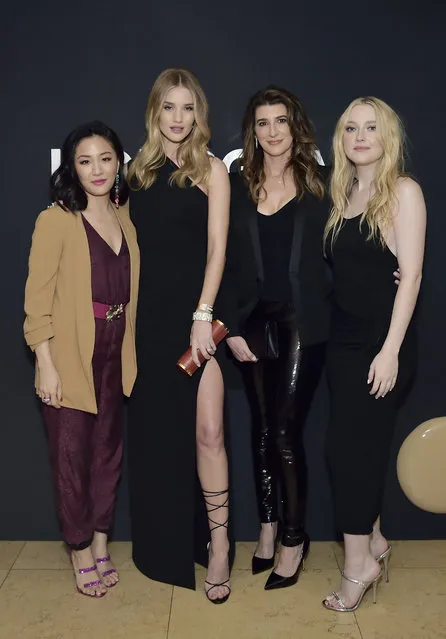 Constance Wu, Rosie Huntington-Whiteley, Carisa Janes and Dakota Fanning attend Hourglass x Rosie Huntington-Whiteley Launch Event at Sunset Tower on January 15, 2020 in Los Angeles, California. (Photo by Stefanie Keenan/Getty Images for Hourglass Cosmetics)