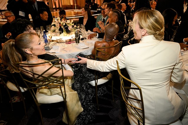 Ariana Grande, Kate Winslet during the 82nd Annual Golden Globes held at The Beverly Hilton on January 05, 2025 in Beverly Hills, California. (Photo by Michael Buckner/GG2025/Penske Media via Getty Images)