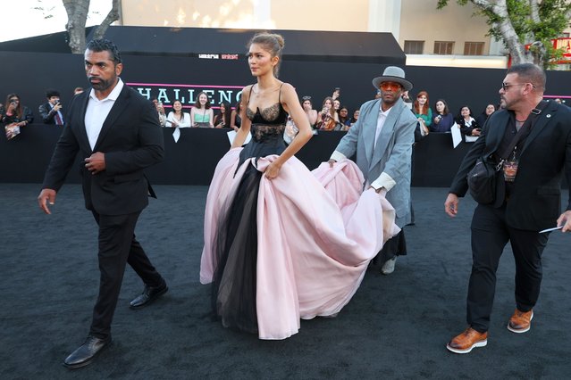 American actress and singer Zendaya attends the Los Angeles Premiere of Amazon MGM Studios' “Challengers” at Regency Village Theatre on April 16, 2024 in Los Angeles, California. (Photo by Eric Charbonneau/Getty Images for Amazon MGM Studios)