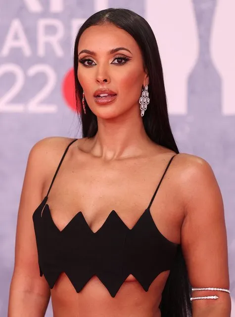 British television presenter Maya Jama attends The BRIT Awards 2022 at The O2 Arena on February 8, 2022 in London, England. (Photo by Mike Marsland/WireImage,)