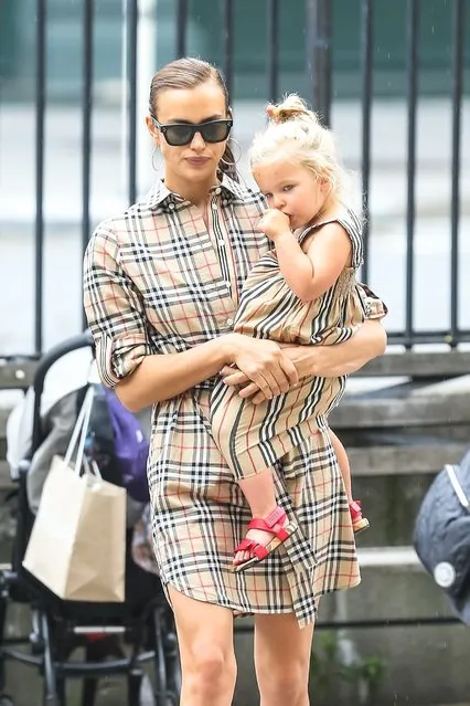 Irina Shayk enjoys time with her daughter after breaking up with Bradley Cooper in New York, NY on June 17, 2019. The duo are seen enjoying their day at the park together. (Photo by Backgrid)