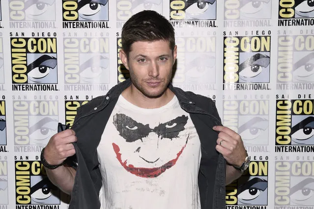 Jensen Ackles attends the “Supernatural” press line on day 4 of Comic-Con International on Sunday, July 12, 2015, in San Diego. (Photo by Chris Pizzello/Invision/AP Photo)