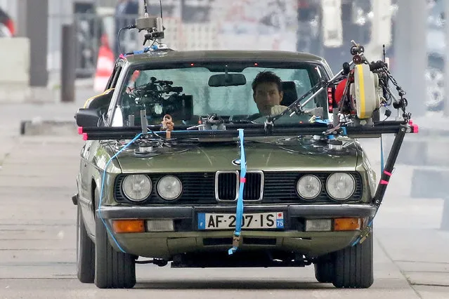 Actor Tom Cruise is spotted on the set of 'Mission: Impossible 6 Gemini' on April 10, 2017 in Paris, France. (Photo by Pierre Suu/GC Images)