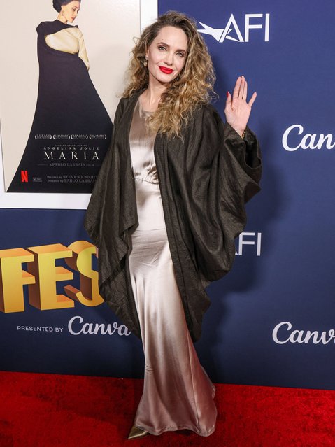 American actress and filmmaker Angelina Jolie arrives at the 2024 AFI Fest – Premiere Screening Of Netflix's 'Maria' held at the TCL Chinese Theatre IMAX on October 26, 2024 in Hollywood, Los Angeles, California, United States. (Photo by Xavier Collin/Image Press Agency/The Mega Agency)