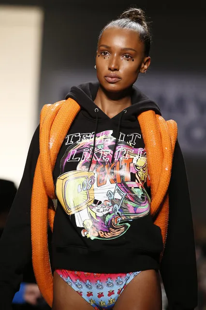 The Jeremy Scott spring 2018 collection is modeled during Fashion Week, Friday, September 8, 2017, in New York. (Photo by Jason DeCrow/AP Photo)