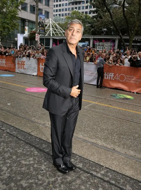 Executive Producer George Clooney seen at The Toronto International Film Festival's special presentation of Warner Bros. Pictures' drama OUR BRAND IS CRISIS, co-hosted by Audi, on Friday, September 11, 2015, in Toronto, CAN. (Photo by Eric Charbonneau/Invision for Warner Bros./AP Images)