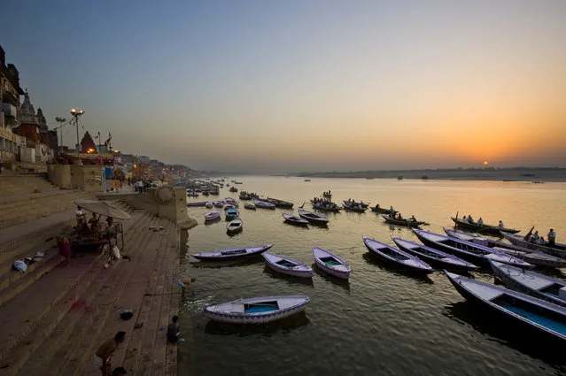 “Sunrise at Ganges River”. The Ganges is the most sacred river to Hindus and Varanasi is a city situated on the banks of the Ganges River. It is regarded as a holy city by Hindus and one of the oldest continuously inhabited cities in the world. (Photo and caption by Ng Hock How/National Geographic Traveler Photo Contest)