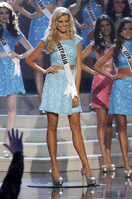 Miss Australia Tegan Martin onstage during The 63rd Annual Miss Universe Pageant at Florida International University on January 25, 2015 in Miami, Florida. (Photo by Alexander Tamargo/Getty Images)