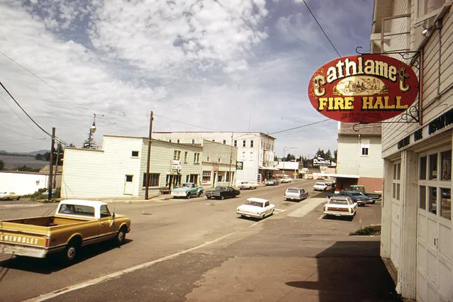 The town of Cathlamet, Washington, on the Columbia River, boasted a population of 656 in May 1973. Today the population is listed as 534. (Photo by David Falconer/NARA via The Atlantic)