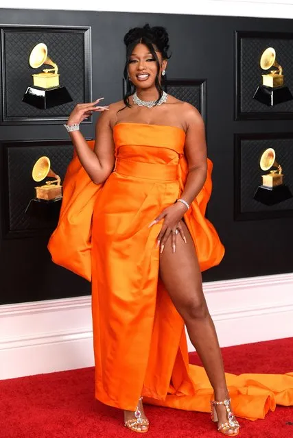 Megan Thee Stallion attends the 63rd Annual GRAMMY Awards at Los Angeles Convention Center on March 14, 2021 in Los Angeles, California. (Photo by Kevin Mazur/Getty Images for The Recording Academy)