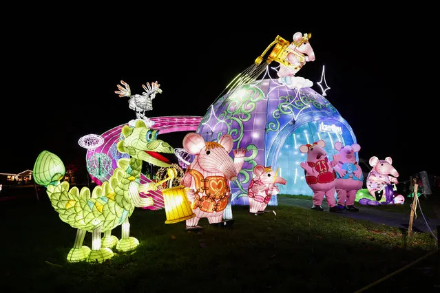 The Clangers at the Lightopia Festival at Crystal Palace Park on November 17, 2022 in London, England. (Photo by John Phillips/Getty Images for Lightopia London)