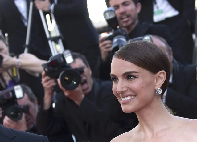 Actress and director Natalie Portman poses on the red carpet as she arrives with cast members for the screening of her film “A Tale of Love and Darkness” during the 68th Cannes Film Festival in Cannes, southern France, May 16, 2015. (Photo by Yves Herman/Reuters)